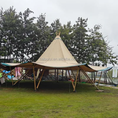 Large Luxury Indian Tent Straw Hat Waterproof PVC Fabric for Outdoor Weddings and Parties-Manufacturer's Wholesale Price