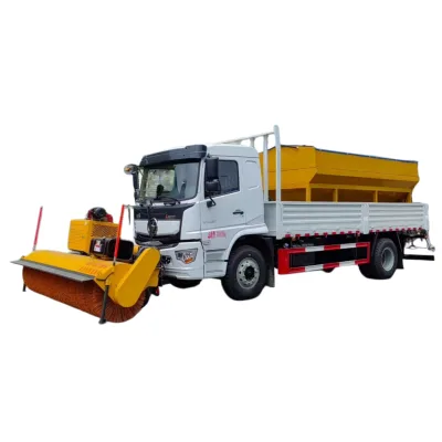 Shacman 6X4 Snowplow Truck With Snow Roller Brush Snow Spreader Snow & Ice Melting