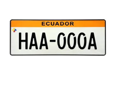 Ecuador Vehicle Registration Plates, European Union License Plates, Customized Number Plates for Government