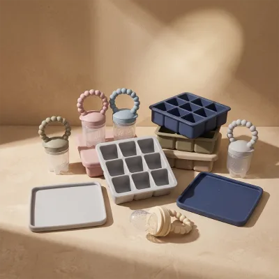 BPA Free Silicone Ice Cube Tray with Lid