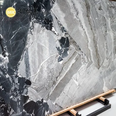 Luxury Panda Black Marble Slab Natural Stone for Wall Floor Villa Apartment High End Interior Design
