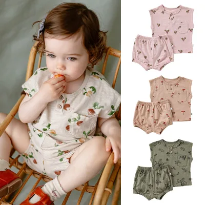 Trending Product Baby Clothes Summer Boys Girls Two Pieces Baby Summer Toddler Clothes Outfits Sets