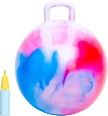 Cheap Non-Toxic 45cm 18'' Bounce Space Hopper Ball Toys Rainbow Color