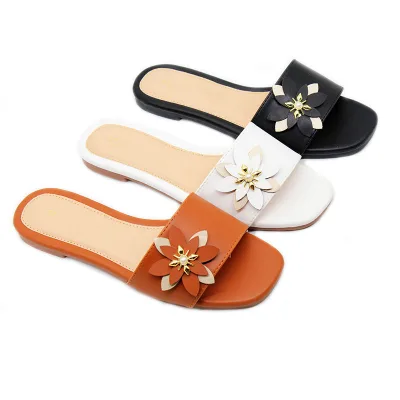 New Explosive slippers Female Summer Wear Fashion Soft Bottom Flower Pattern Flip-flops Flat slippers