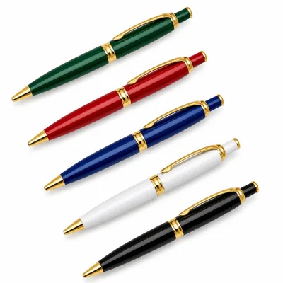 BSBH Wholesale Premium Luxury Gold Trim Customized Metal Ballpoint Pen Twist Retractable Corporate Promotional Gift Pen