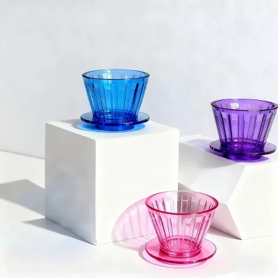 1PCS Pour Over Coffee Dripper Hand Drip Brewer Pour Over Coffee Maker Compatible with V01 Paper Filters & Wave Filter