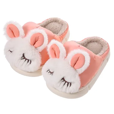 New Designer House Beautiful slippers Bear and Rabbit Children plush Shoes for Winter and Autumn