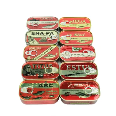 Hot Selling Factory Price Private Label Available 125g Canned Sardine Salt Body Olive/Sunflower/Soybean Oil Ready Eat HACCP