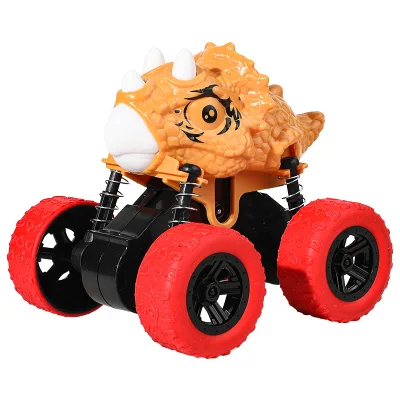 Children's inertia dinosaur four-wheel drive off-road vehicle crash-resistant car baby toy car dinosaur model car toy