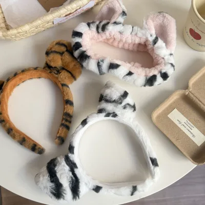 Cute Tiger Leopard Print Headband Funny Animal Party Hairband for Women Girls