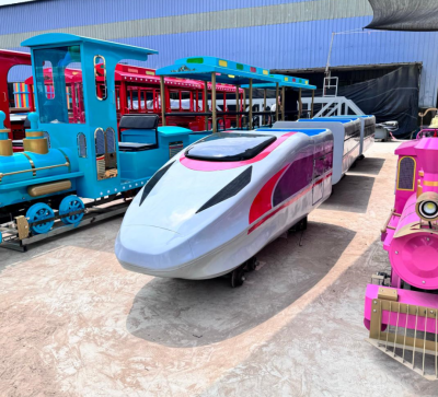 Amusement Park Family Rides Locomotive Theme Railroad Express Miniature Railway Electric Ride Steam Mini Trains for Sale