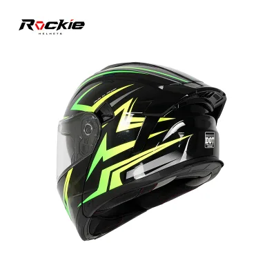 Dual Visor Modular Flip up Motorcycle Helmet DOT ECE Approved Adult Motorbike Helmet Spoiler & Quick Release Buckle