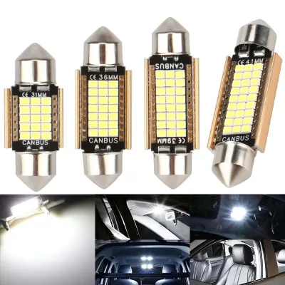 Car Ceiling Reading Lamp Canbus C5W Led Bulb Festoon 31mm 36mm 39mm 41mm 2016 Car Dome Reading Light