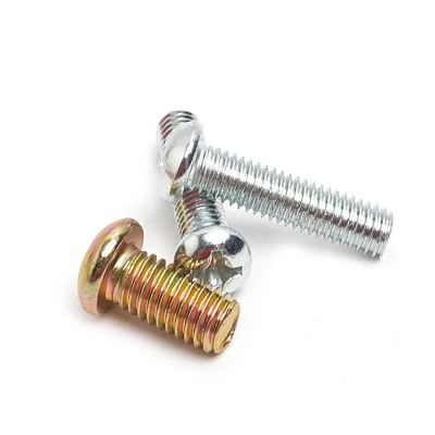 Metric Steel Color-Plated Zinc Round Head Cross Screw Phillips Cross Shaped Pan Round Head Machine Screw Bolts