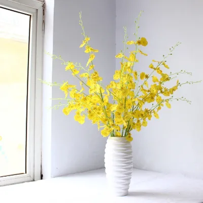 3 Branches Dancing Orchid Orchid Artificial Flower Decoration Flower Wholesale Silk Flower Wedding