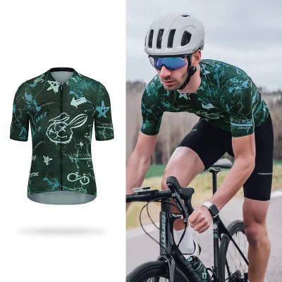New Custom Design Short Sleeve Cycling Uniform Summer Racing Cycling Jerseys Quick Dry Breathable Men Road Bike Wear