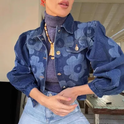 Denim Jacket Women's Autumn Winter Summer Vintage Street Fashion Lapel Short Loose Washed Quick Dry