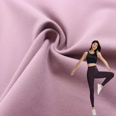 High Stretch 69%nylon 31%spandex Interlock Fabric with One Side Brushed