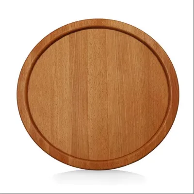 Sustainable and Environmentally Friendly Custom Oak Cutting Board, Circular Wooden Cutting Board for Kitchen Use