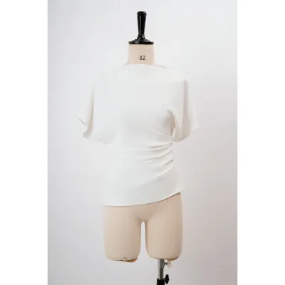 Vietnam Manufactures FOB Versatile Draped Asymmetrical Top, Breathable Polyester for Year-Round Style