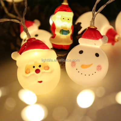 Christmas Santa Claus String Lights 20LED Battery Operated Christmas Lights for Xmas Tree LED Christmas Decoration String Lights