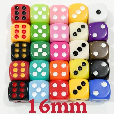High Quality 16MM Acrylic Solid Color Dices Multiple Colors Full Range Supply Professional Table Game Accessories Factory Direct