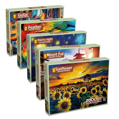 Paper Educational Toy 2000pcs Jigsaw Puzzle with Full Color Printing for Certified Customizable Gift Box Packaging-Manufacturer