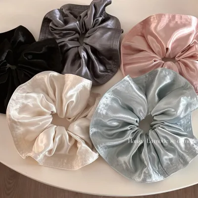 Dowell Wholesale French Retro Fashion Girl Hair Accessories Satin Fabric Hair Scrunchies High Quality