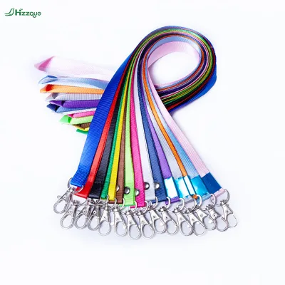 Personalised Polyester Custom Bright Color Sublimation Heat Transfer Printing Waterproof Durable Keychain Lanyards Neck Id Badge
