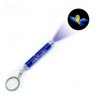 Customizable Crystal LED Keychain Projector with Multi-color LED and Custom Logo for Promotion Gifts