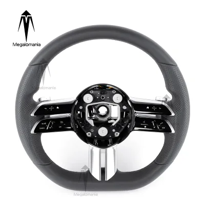 Full Leather Sports Steering Wheel for for New S223/C206/232/E213/W223/S63/G63/G65/GTS OLED Durable