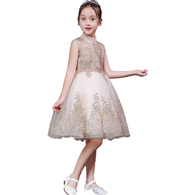 girl diamond Princess Dress girl Evening Shows Piano Birthday Host performance dress