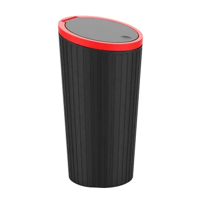 Automotive Armrest-Mounted Leak-Proof Trash Bin with Odor-Seal Lid for Convenient In-Car Storage & Organization