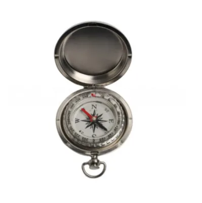 High-Grade Stainless Steel Flip-Open Compass Portable North Needle Outdoor Navigation & Souvenir Gift