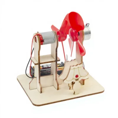 Diy Wooden Wind Power Generation Science Kit Stem Educational Toy Motor Energy Conversion Experiment Physics Model