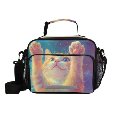 Hotsale Custom Cats Logo Promotional Outdoor Insulated Thermal Cooler Bag Portable Food Takeway Lunch Box Bag