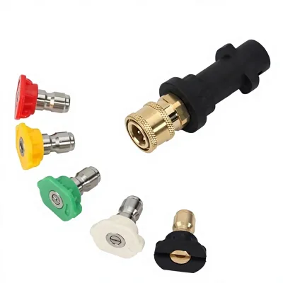 Cross-border Exclusive Krcher K2/K7 High-pressure Water Gun Quick-connect Adapter Car-washing Nozzle Black/gold/red Foam