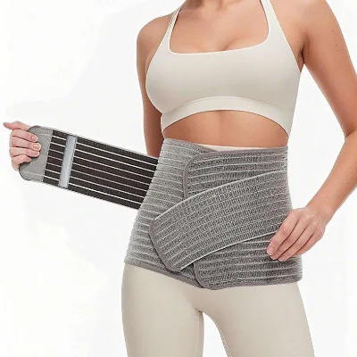 Breathable Compression Stretch Lumbar Stabilizer Sedentary Office Work & Workout Waist Support Wrap