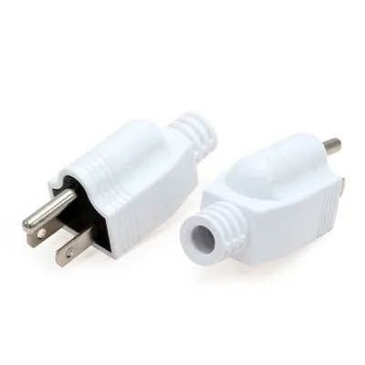 American Standard NEMA 5-15P Plug, 3-prong, 15A 125V, Male and Female, Detachable Power Plug