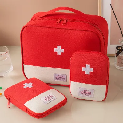 Custom Logo Travel First Aid Case with Multi-Compartment Emergency Medical Case Medicine Storage Pouch Medicine Bag OEM