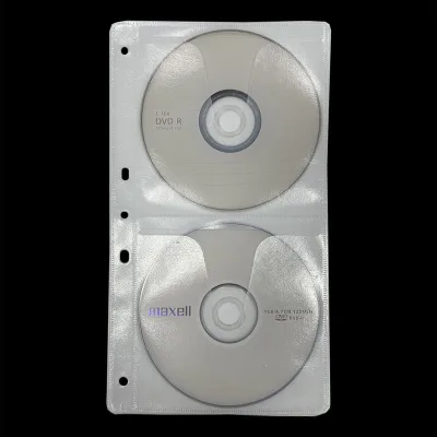 CD Binder Pages Refill Sheets for 3 Ring Binders Hold 4 DVDs CD Case Sleeves Holder Organizer Storage for Blu Ray Inserts