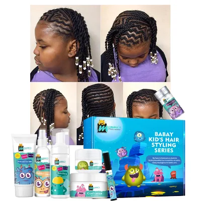 No Alcohol Dreadlock Baby Kids Styling Products Edge Control Set for Children