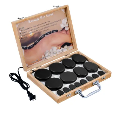 Massage Hot Stones Set Natural Lava Basalt Hot Stone Cold Rock for Spa, Massage Therapy