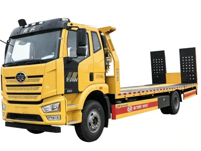 FAW Heavy Duty Flatbed Wrecker Truck 260hp Recovery Tow Truck 18000kg GVW Used for Vehicle Rescue and Machinery Transport