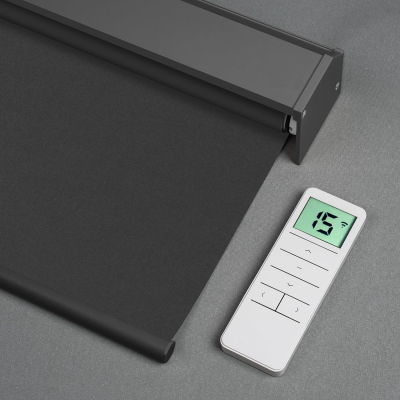 Rechargeable Motorized Roller Shade with Remote Control Blind with Alexa Google Via Hub