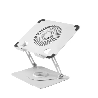 New Adjustable Ergonomic RGB Light Gaming Laptop Stand 360 Rotation Iron Material For15-17 Inch Cooling Fan Phone Holder Boost