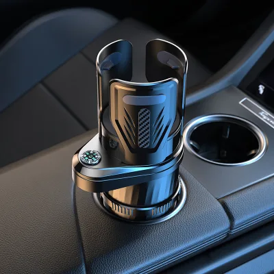 Fourth Generation New Multifunctional ABS Car Cup Holder Drink Holder Coaster with Compass