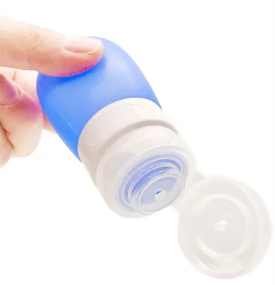 Empty Fishtail Type Silicone Shampoo & Travel Bottle Kit with Screen Printing 50ML/90ML for Face Cream & Lotion