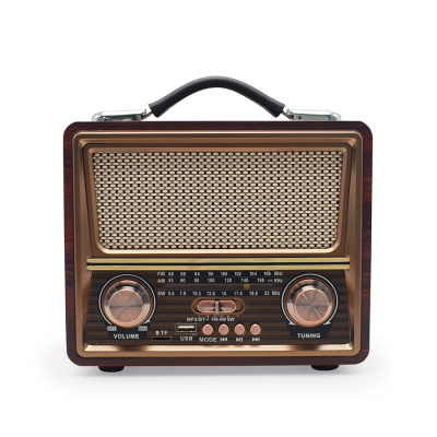 Hot Sale Recharge China Internet Big Panel Solar Lamp Classical Wireless Speaker Digital Wood Radio With Bt Music Player