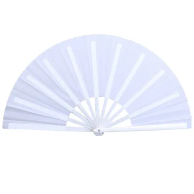 Solid Color Classic Flat Plastic Folding Dance Fan Folk Art CHUNK Pattern Ladies Summer Performance Handcrafted Graduation Model